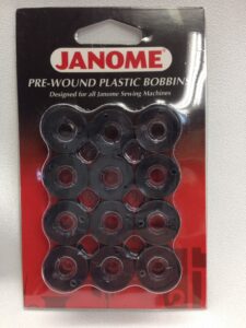 Janome Black Pre-Wound Plastic Bobbins